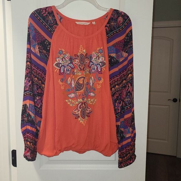 Soft Surroundings Rio Boho Embroidered Blouse - Picture 4 of 10